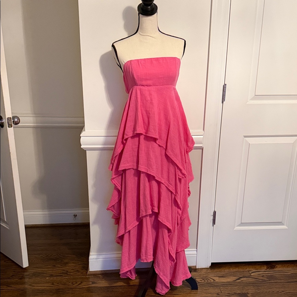 Free People strapless maxi dress